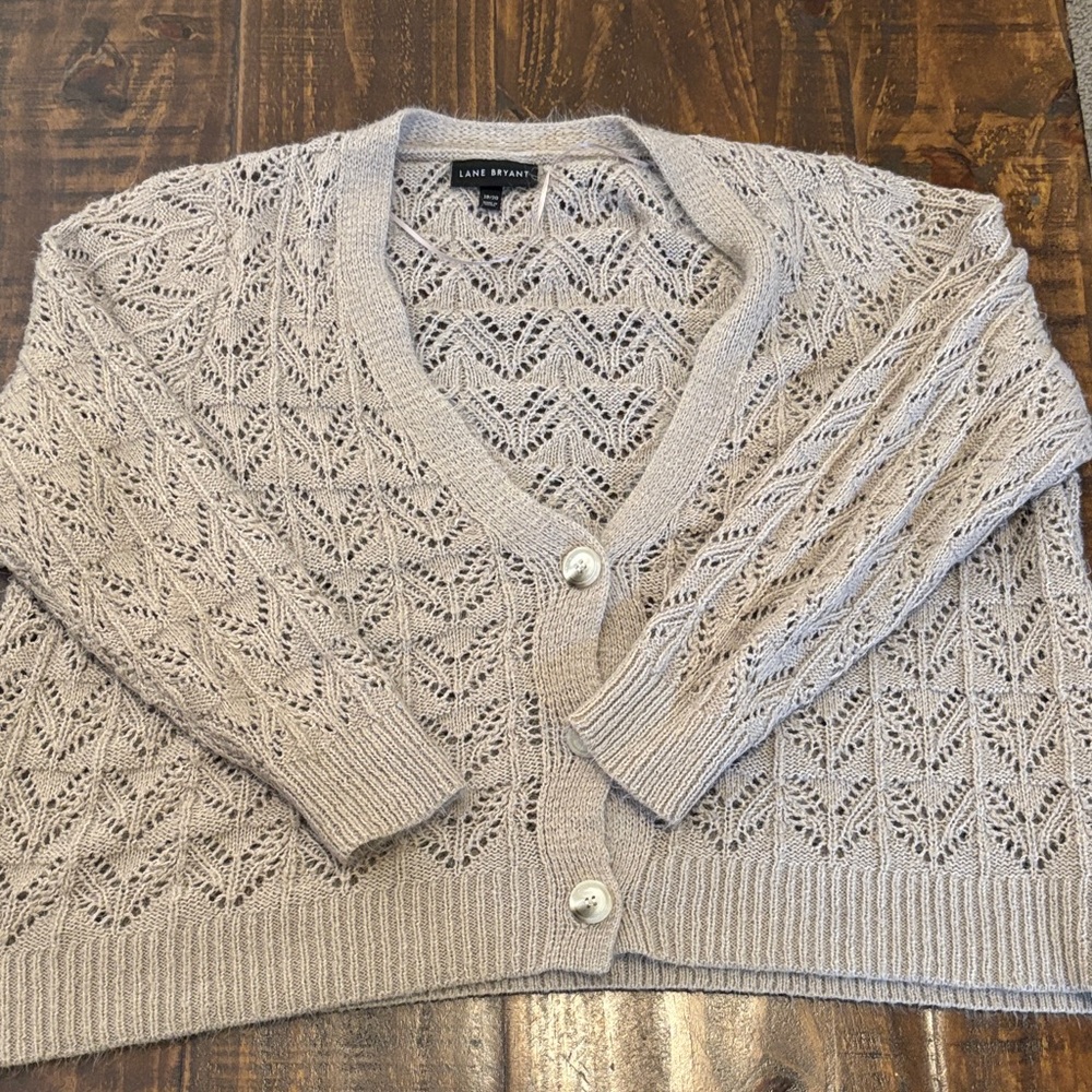 Lane Bryant Women's Lace Cardigan - Cream
